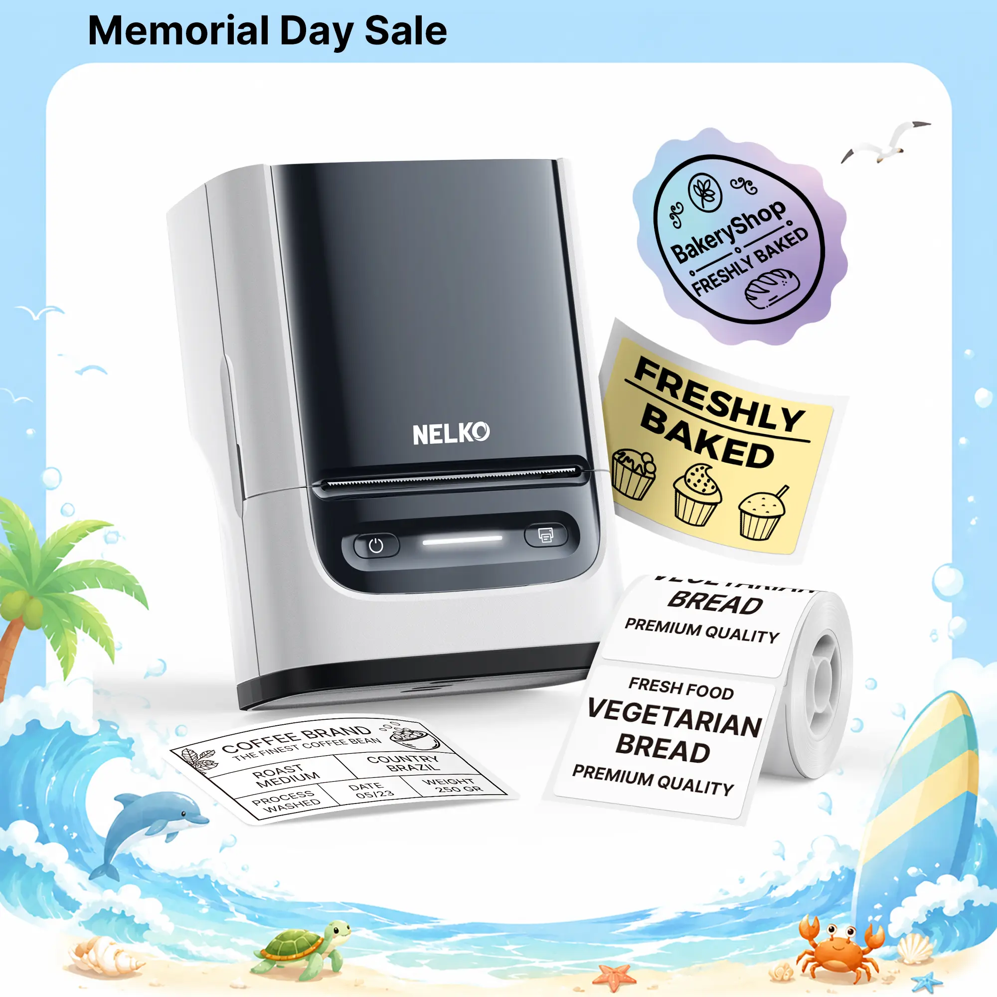 PM220 Portable Bluetooth Label Maker Printer, Wireless Label Printer, AI Printer, Sticker Printer, Portable Thermal Printer for Small Business, Homes and Offices,  Fathersdaygift, summerwins