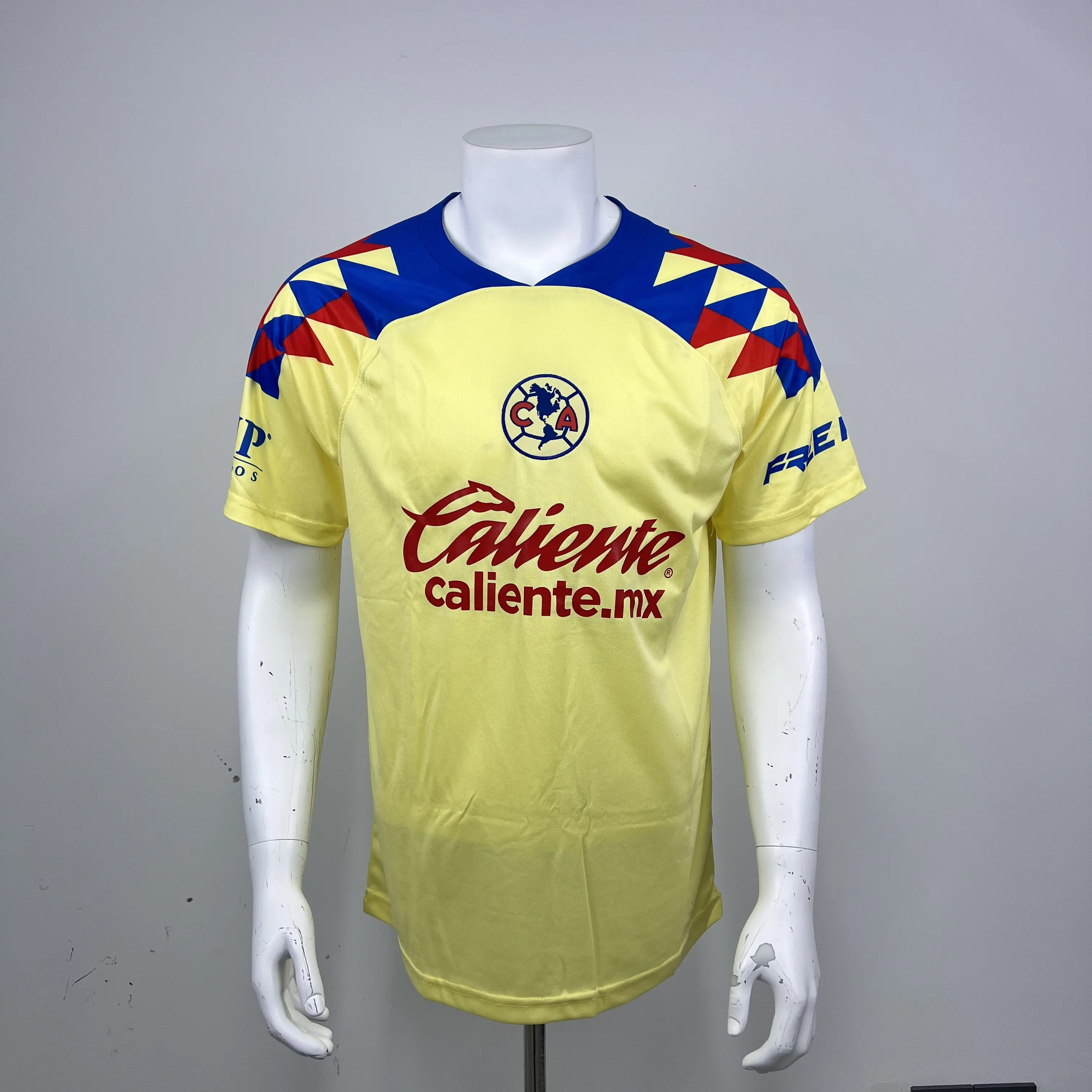 23 24 Mexico LIGAMXFootball Club AmericaHomeversey/Fan Edition/Yellow /ShortSleeve Jersey