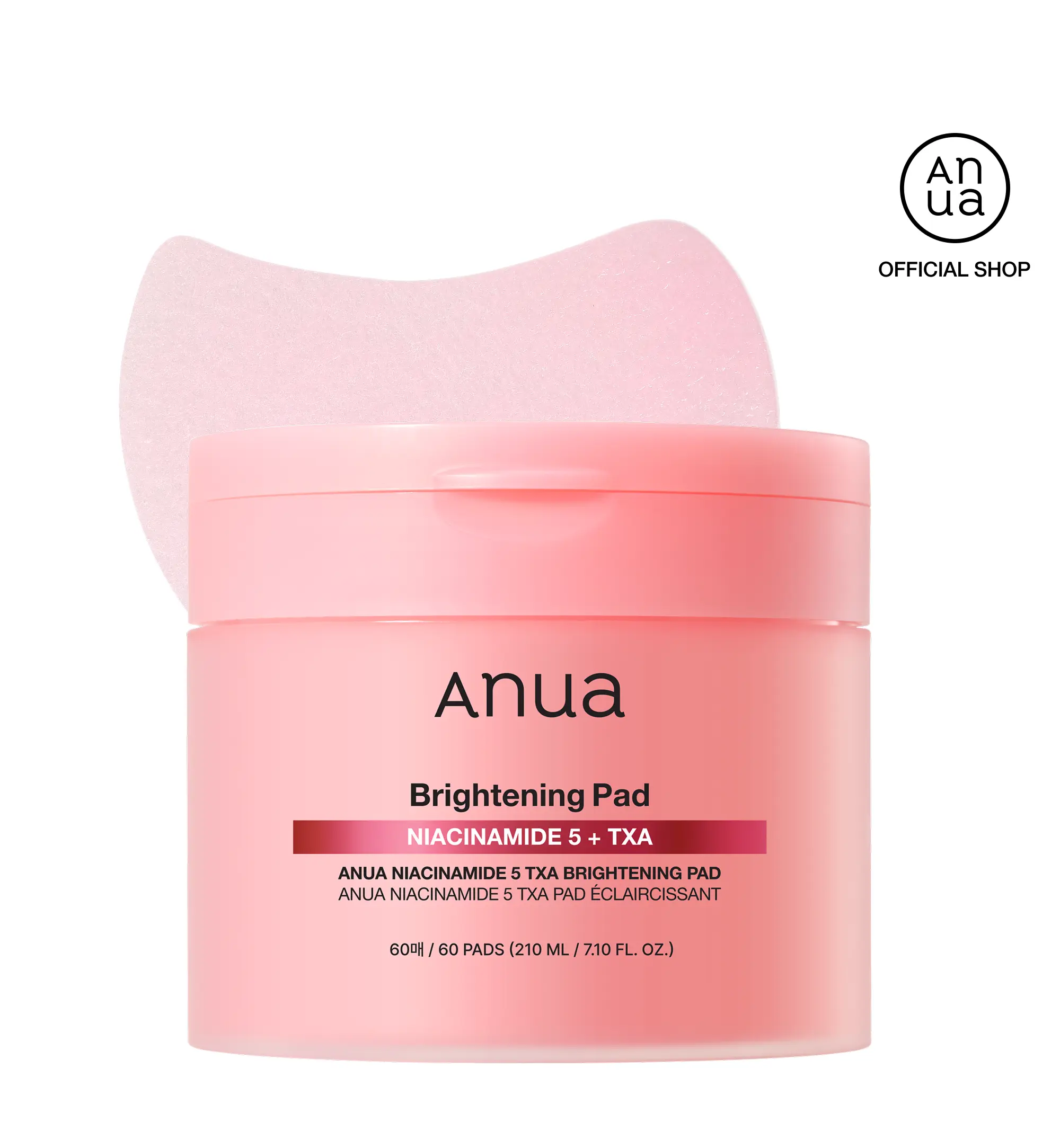 [Anua] Niacinamide 5 TXA Brightening Pad (210ml / 60Pads)｜Toner Pads, Korean Skincare, Glass Skin, Dark Spot Care, Hyperpigmentation, Hydrating, Under Eye Care, Smooth skin