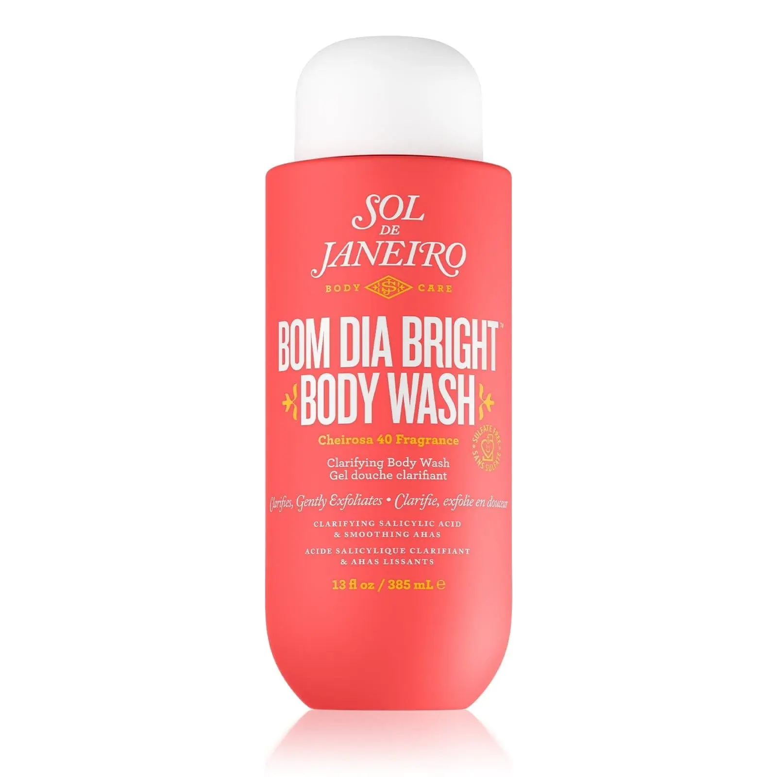 Sol de Janeiro Bom Dia Bright Clarifying AHA BHA Body Wash | Clarifying, Exfoliating Sulfate-Free Body Wash For Smooth, Visibly Brighter Skin With A Black Amber Plum And Vanilla Woods Fragrance