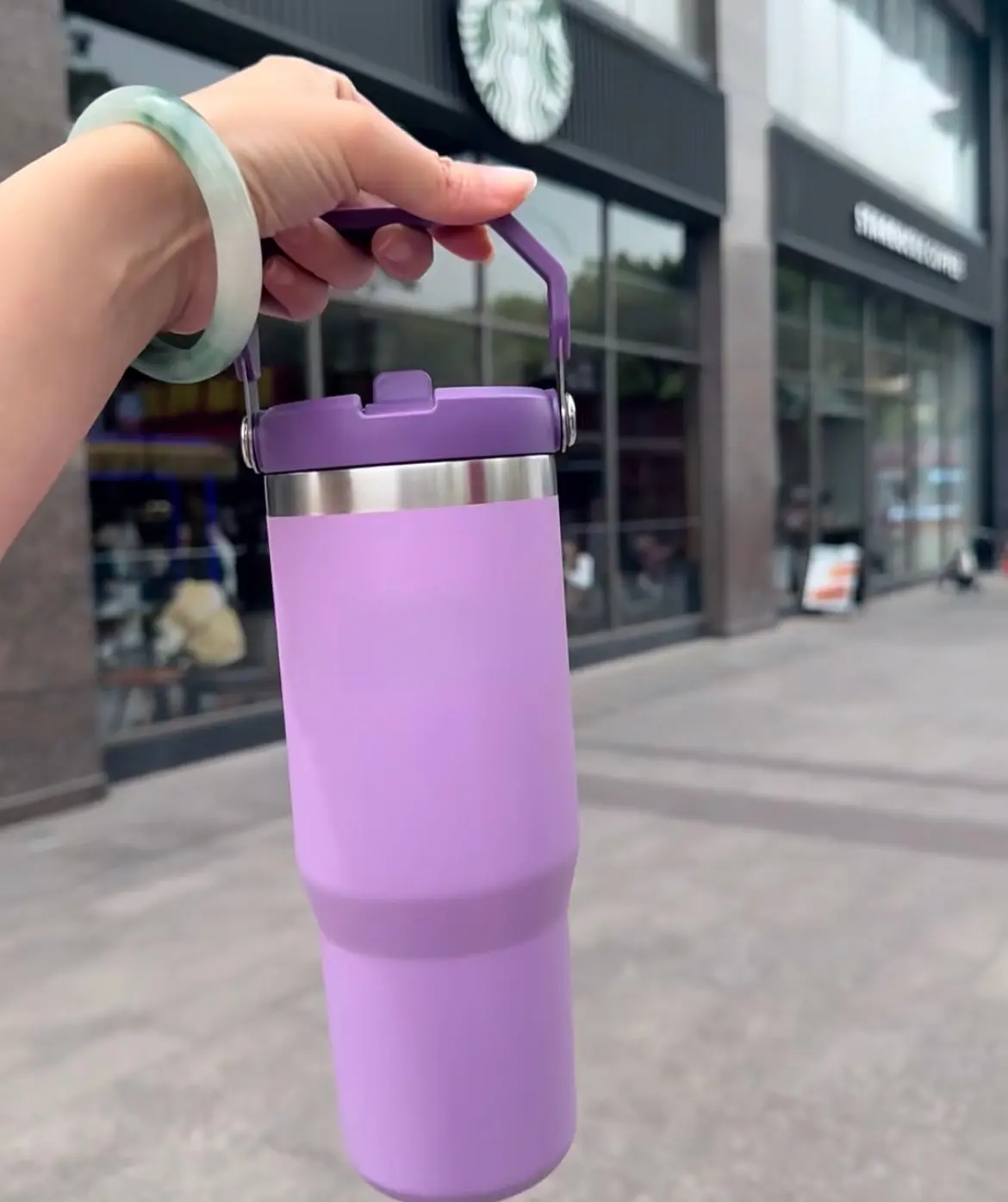 Stan Limited Edition x Loveshackfancy 30 oz H2.0 Tumbler with Handle, Double-Walled Vacuum Insulated Stainless Steel Water Bottle, Explosion-Proof, Portable Reusable Washable Lid, Outdoor Camping Drinkware for Camping Enthusiasts, Water Bottles
