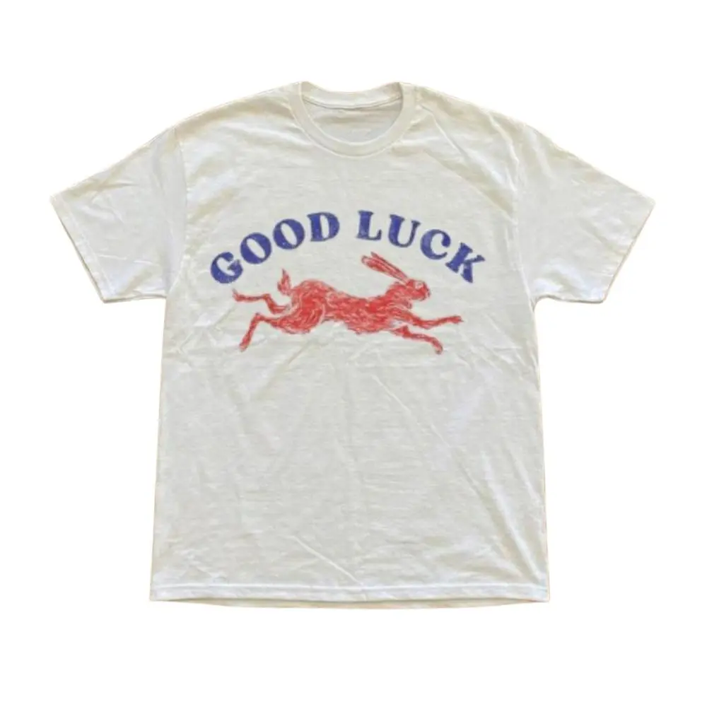 The Good Luck Rabbit T-Shirt, Red Bunny Graphic Tee, Lucky Animal Shirt, Gift For Woman, Gift For Men, Womenswear Top Underwear Streetwear, Trending Shirt