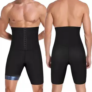 Menswear Sauna Shorts Pants Sweat  Stretch Leggings Capris Sports  Heat Trapping Suit Body Shaper Shapewear Gym Athletic Compression Athletic Bottoms Slim-Fitting High Rise Workout Pants Elastic
