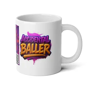 Accidental Baller Jumbo Mug, 20oz - Fun Coffee Cup, Unique Gift, Vibrant Decor for Home or Office, Ideal for Birthdays Drinkware Tea
