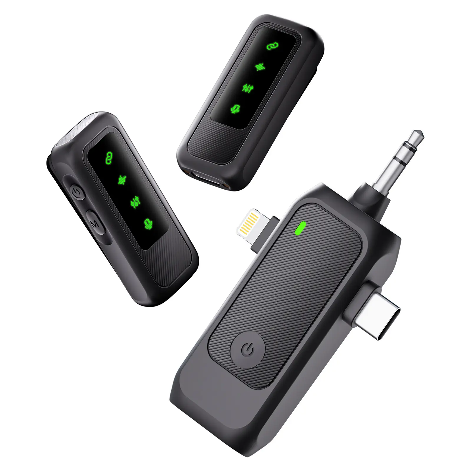 Wireless Plug-and-Play Microphone with Smart Noise Reduction - Compatible with Phones, Cameras, Laptops, Devices - Premium Portable Audio Gear for Live Streaming, Vlog Shooting