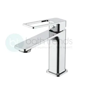 Aquamoon Denali Collection Single Lever Bathroom Vanity Faucet Chrome Finish