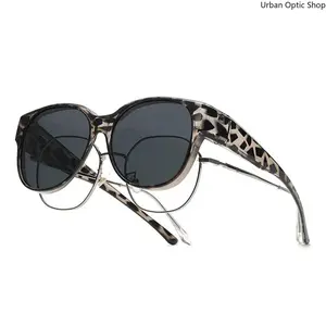 Summer UV Protection Driving Sunglasses Y2K Round Frame Wear Over Glasses Retro Fit Over Sunglasses for Women Men