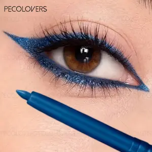 1pc Long-Lasting Waterproof Blue Eyeliner Pencil - Smudge-Proof, Sweat-Resistant, Easy-To-Apply，Quick-Dry，More Vibrant Colors For Bold，Stylish Eye Makeup
