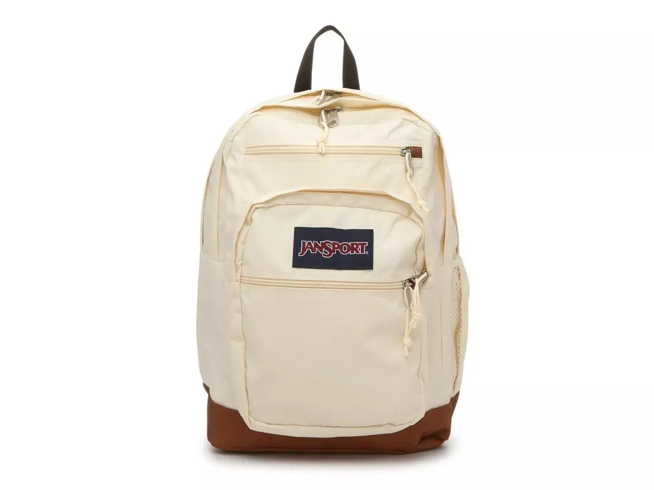 jansport big student backpack Classic Suede Bottom Letter Patch College Backpack Large Capacity 15 Inch Laptop Student Daypack With Side Water Bottle Pocket