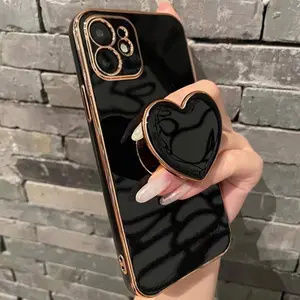 Simple Love Pattern Phone Case, Smartphone Casing, Anti-fall Shockproof Decorative Protective Phone Protector Cover, Phone Accessories Compatible with iPhone Protection