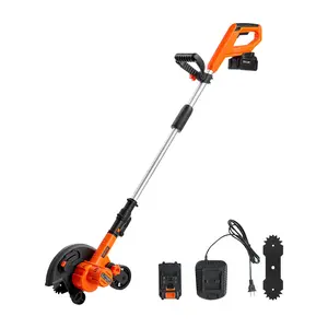 VEVOR Lawn Edger, Summervibes,Summervibes, 8.8-inch Blade Length, Battery Powered Cordless Edger Lawn Tool, with 3-Position Blade Depth, 4000 mAh Battery and Charger Included, for Lawns, Driveways, Yards, and Sidewalk Edges