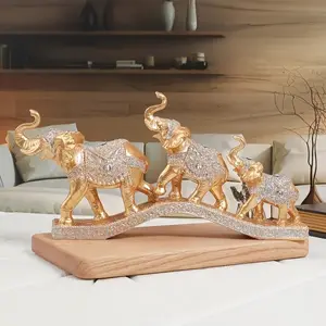 Elegant Resin Elephant Statue, Decorative Sculptures, Decorative Figurines, Decor Figurine, Sculpture Desk Decor, Perfect Home Decor for Living Room TV Cabinet, Ideal Holiday Gift, Decoration