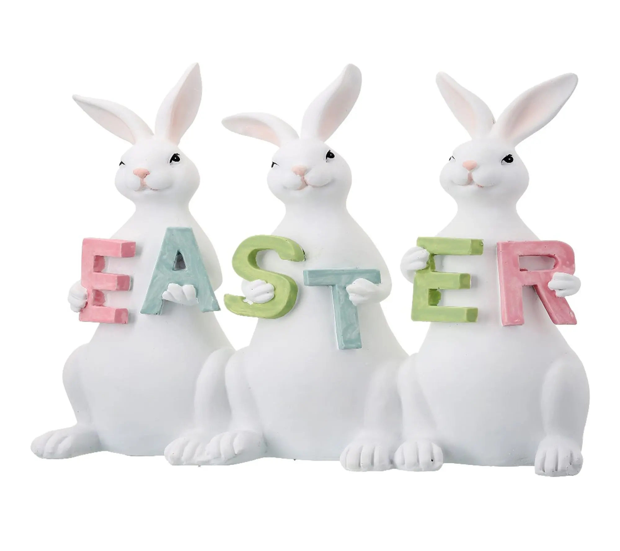 RC Home Decor- 8" Easter Bunny "EASTER" Figurine Decor
