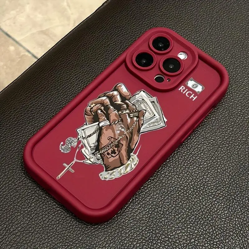 All-In-1 Drop-Resistant Phone Case with Creative Dollar Design - Camera Protective Cover for iPhone 16 Pro Max, 15 Pro, 14 Plus, 13, 12, 11, XS
