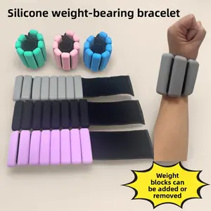 2Lbs Adjustable Silicone Weighted Bangles for Women & Men - Wearable Wrist & Ankle Weights for Yoga, Pilates, Running, Walking, Home Fitness - Skin-Friendly & Waterproof