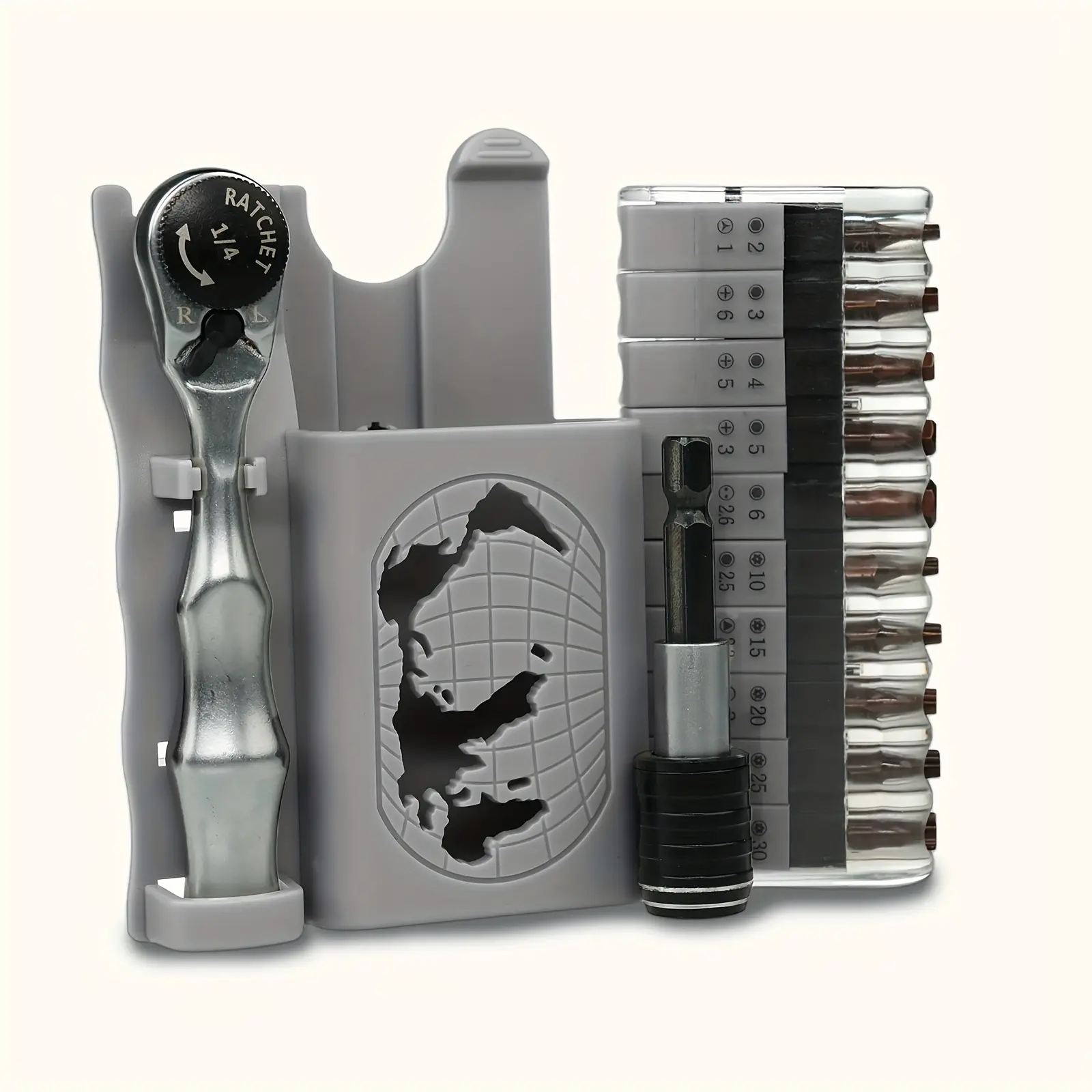 Mini Ratchet Wrench Set with Hex Slotted Phillips Bits All-in-One Portable Tool Kit Multifunctional Hand Tools for Home DIY Electronics Car Repair Compact Storage, Metal, Multiple Bits summerwins,summerwins