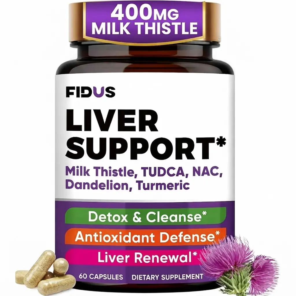 Liver Cleanse Detox & Repair, Milk Thistle(80% Silymarin) with NAC,Turmeric | Artichoke, Dandelion & TUDCA, Dose for Your Happy Daily Liver Detox & Digestive, Liver Support Supplement - Made in the USA Vitamin
