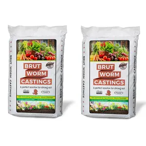 Brut Worm Farms Organic Worm Castings Soil Builder, 30 Pound Bag (2 Pack) Brut Worm Farms Organic Worm Castings Soil Builder, 30 Pound Bag (2 Pack)