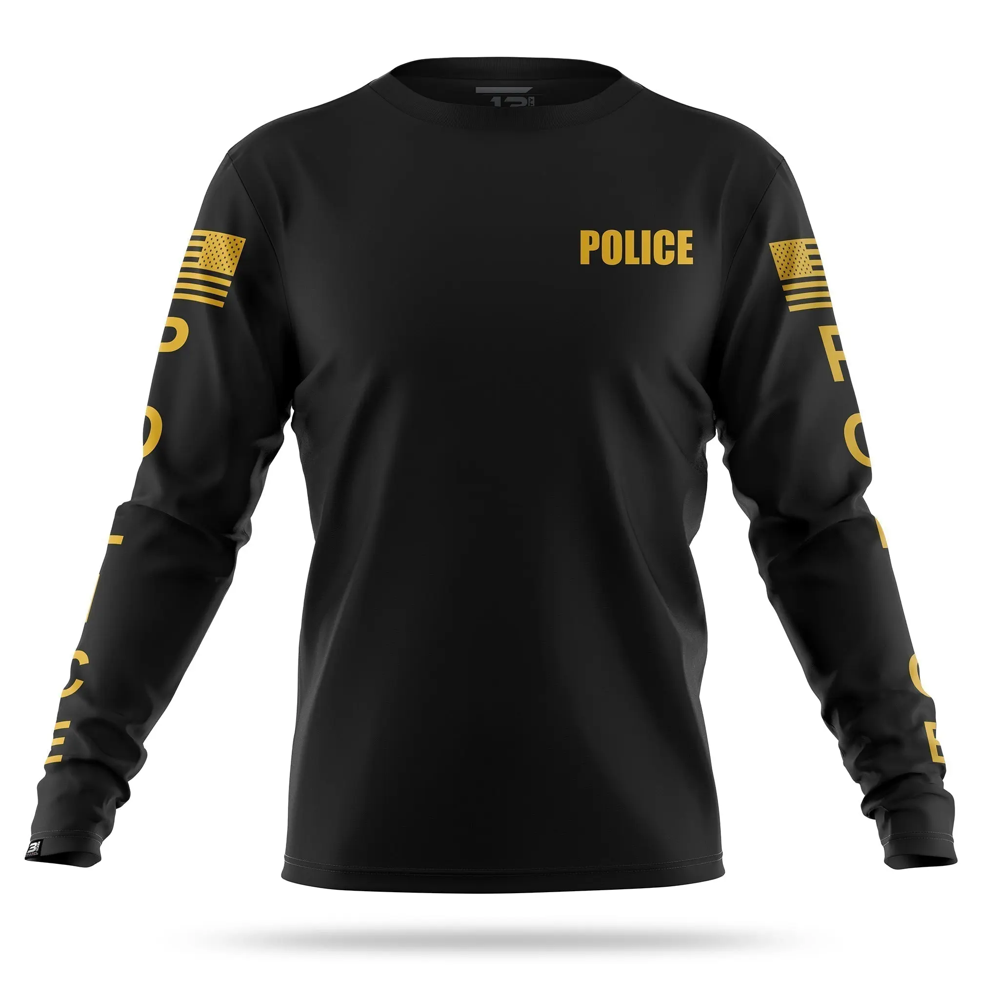 [POLICE] Men's Performance Long Sleeve [BLK/GLD]