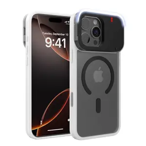 Selfie Fill Light MagSafe phone case, built-in beauty light, skin brightening, women's anti glare and shockproof