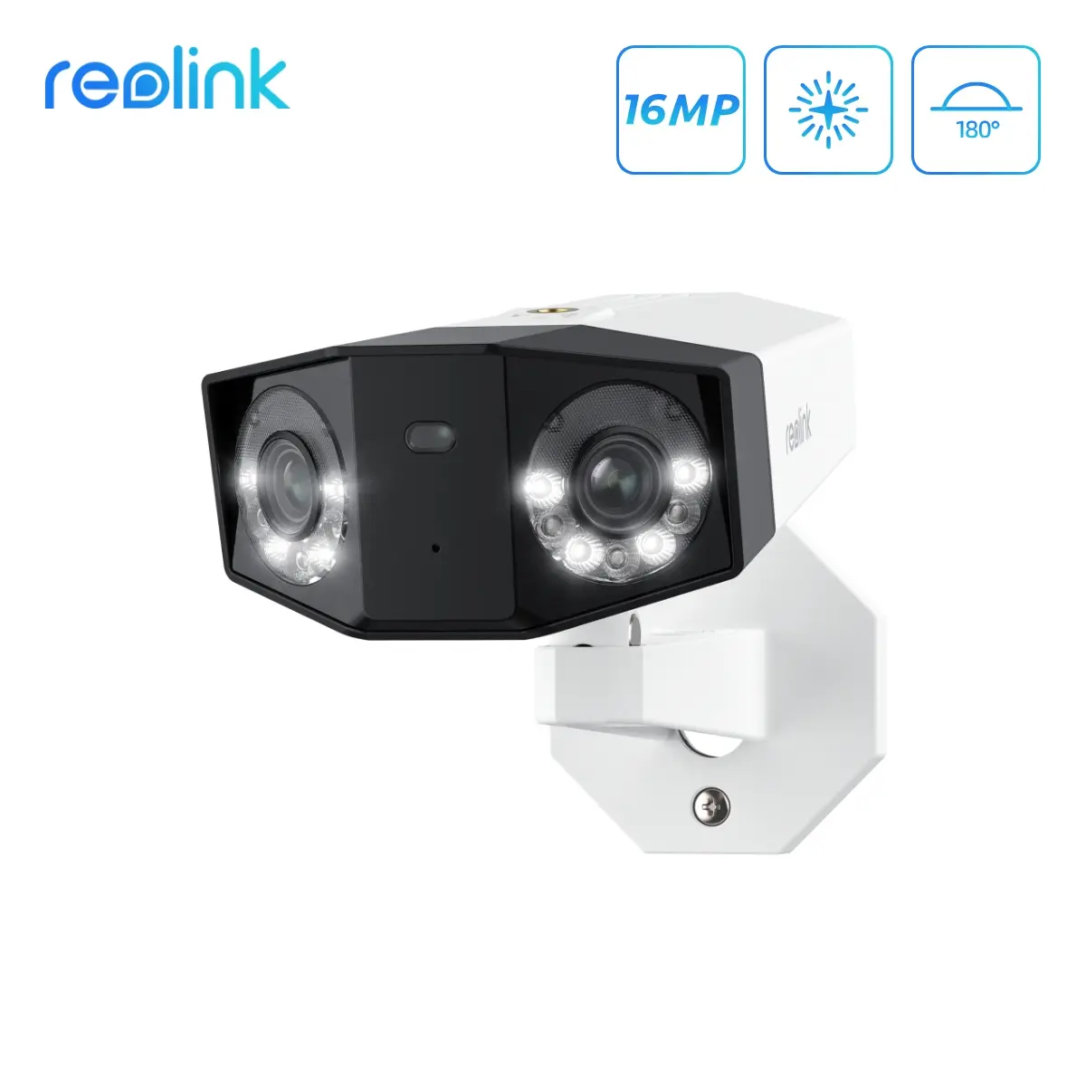 Reolink Duo Series PoE 16MP Dual-Lens Home Security Camera - 180° View, Motion Tracking, Spotlight Night Vision, 24/7 Recording, Monitoring, Ethernet Cable Compatible, Wall Mountable, Smart Home Gadget, Smart Home Gadgets