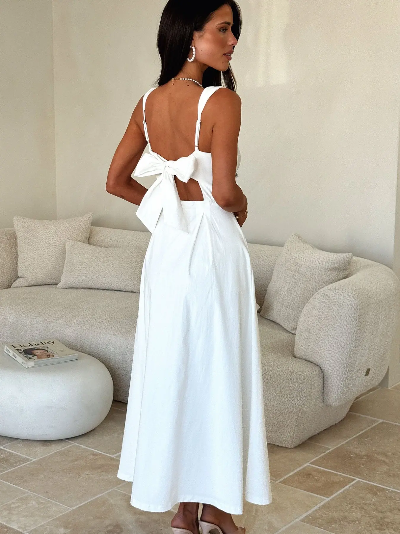 Elegant Vintage Square Neck Back Tie Strap Dress, Sleeveless Fitted Midi  Dress, Casual Plain Style Day Evening, Women's Fashion Clothing, Casual  Wear, Womenswear - TikTok Shop