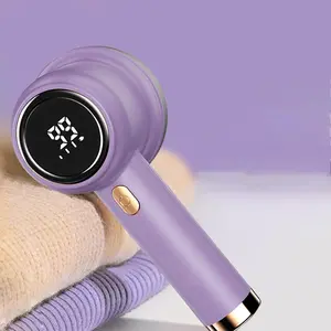 Rechargeable Fabric Shaver, Portable Electric Clothes Lint Remover, 6 Blade, Digital LED Display, Removes Lint From Clothing, Furniture, Sofa, Blanket