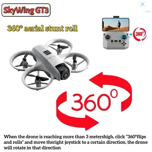 SkyWing GT3 Mini Children's Adult Outdoor Drone - Intelligent Obstacle Avoidance, HD Dual Camera, Long Flight Time, 360° Flip, Suitable for Novice Players over 4 Years Old