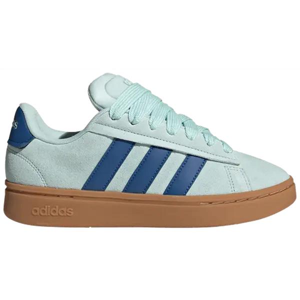 Women's Adidas Grand Court Alpha Athletic Modern Solid Casual Sneakers - Faux Leather & Suede, 3-Stripes, Low Profile, Rubber Cushioned Sole, Cloudfoam Comfort, Ideal for Errands