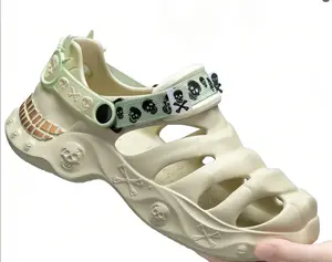 US Local Stock | 2026 New Mint Green Skull Sandals Men Women Trendy Casual Non-slip Clogs for Outdoor Walking  US Street Style Skeleton SlidesLightweight Outdoor Beach Sandals