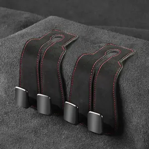 Car Seat Back Storage Hook, 1 Count PU Leather Concealed Hook, Multipurpose & Durable, Ideal Car Interior Accessories&Goodthing