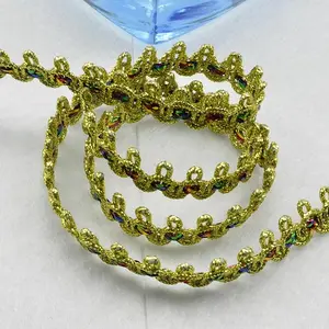 New 5meters/16.4ft Elegant Formal Lace Trim, High-Quality for Evening Gowns, Wedding DIY Crafts, Small Lantern Ribbon, Perfect for Handmade Projects