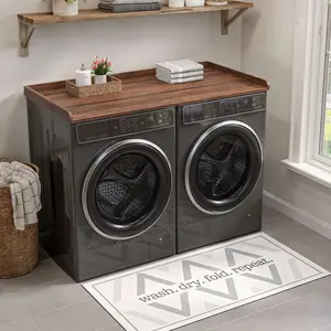 Washer Dryer Countertop, 27.5" x 54" Washer and Dryer Countertop with Non-Slip Pad,Large Laundry Topper for Laundry Room Organization,Black