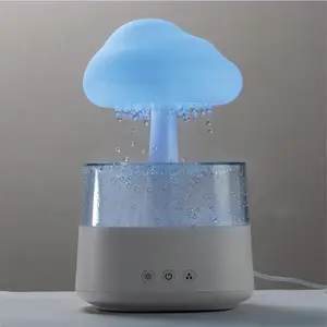 Rain Mushroom Cloud Humidifier Night Light with Aromatherapy Diffuser, Desk Lamp for Relaxation, USB Powered Home Decor, Sleep Aid, Bedroom & Office Essential