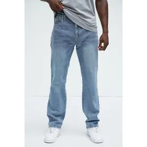 Mike Straight Taper Jeans - Bleach Blue Wash