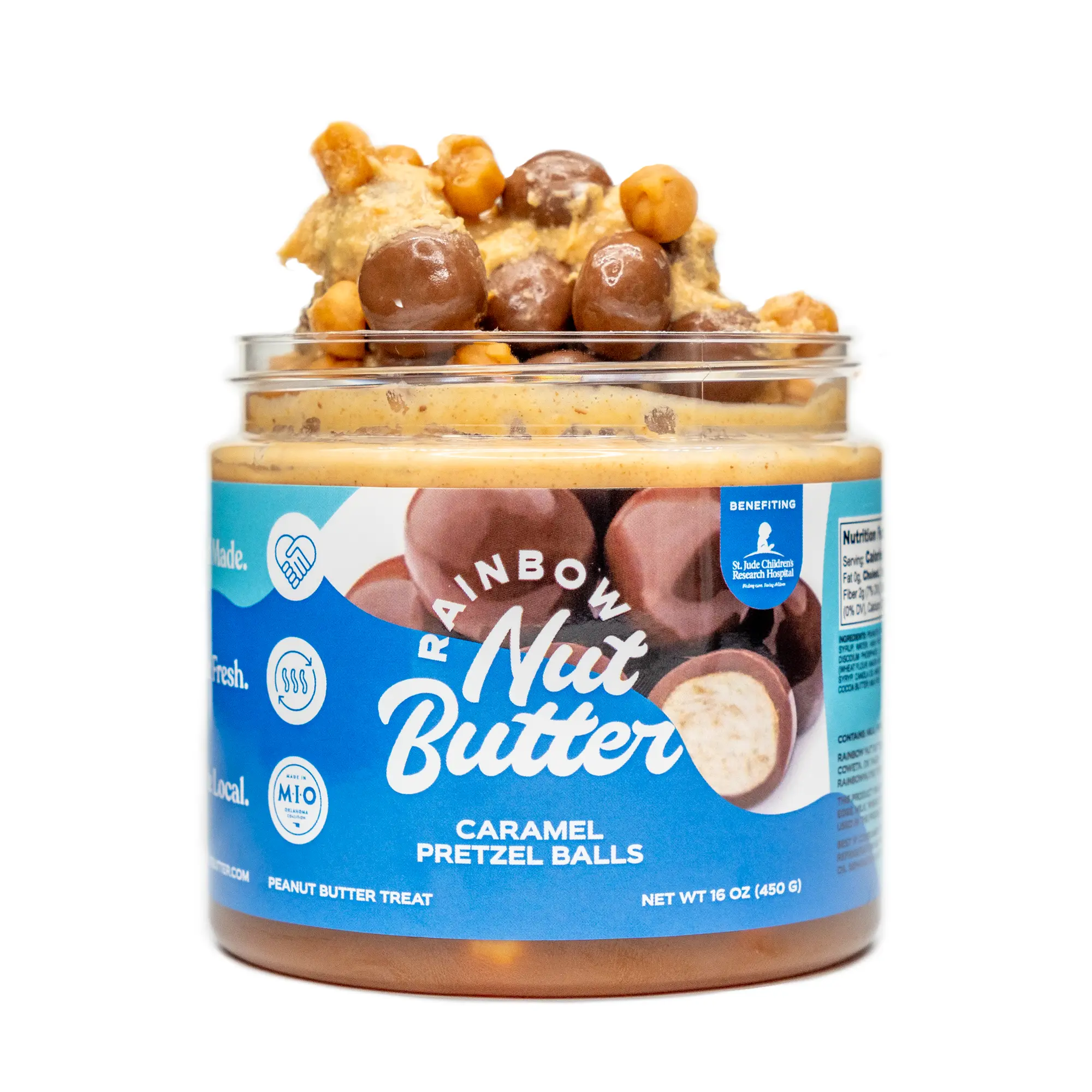 PRETZEL BALL Caramel Peanut Butter Treat Flavor Sweet BALLS Caramel Bits Snack Treat Delicious Spread Sweet Creamy