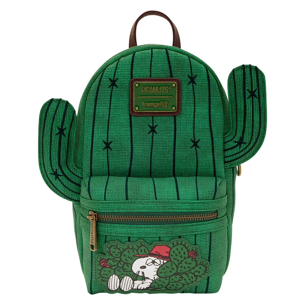 Loungefly PEANUTS Women's Desert Theme Cactus Print Crossbody Sling Bag, Casual Wear, Jacquard Strap, Crossbody Bags for Women, Crossbody Purse