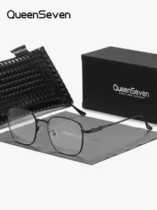 QUEENSEVEN 1 Piece Unisex Distinguished Full Frame Plano Glasses Redefining Daily Life Square Frame Plano Glasses