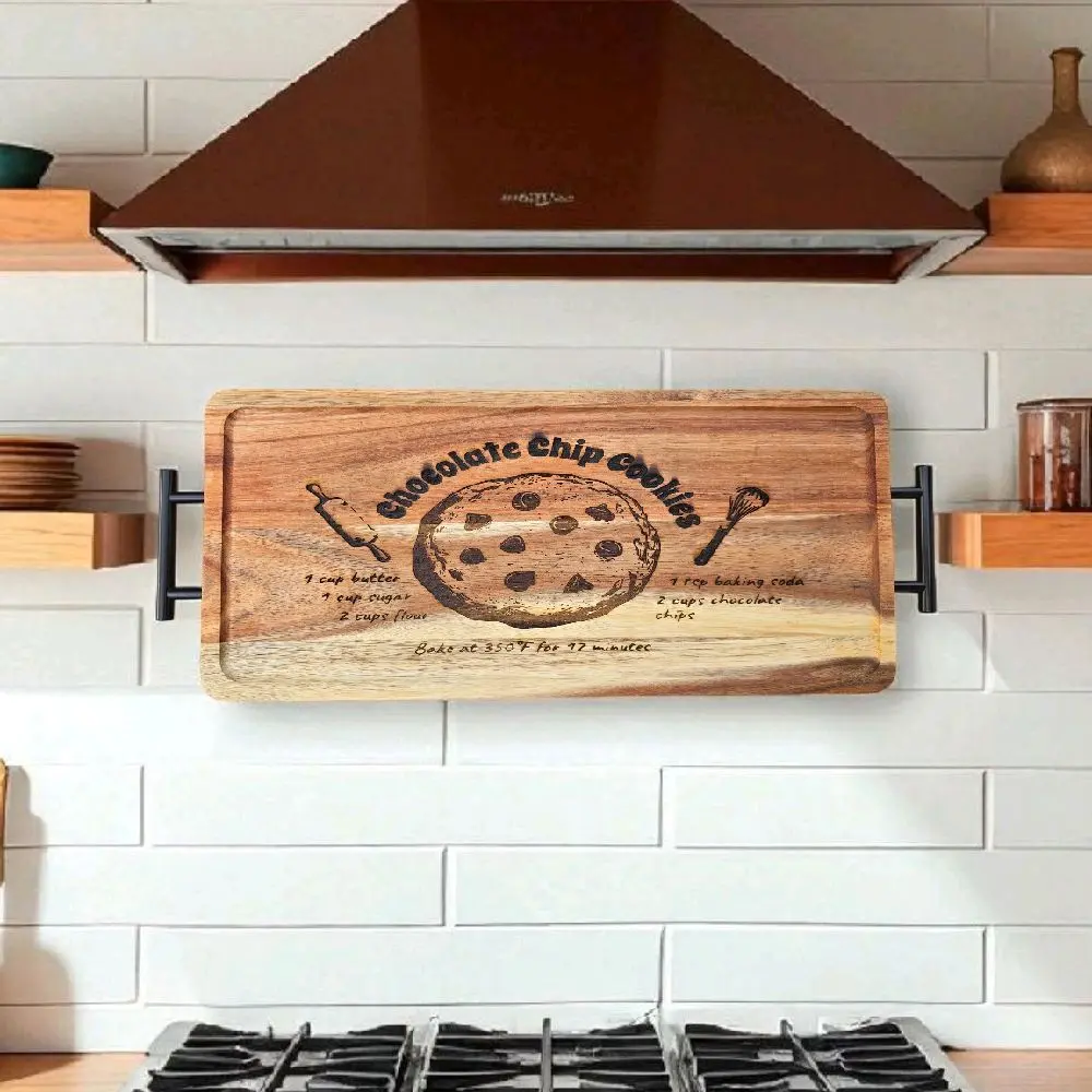 Engraved Recipe Decorative Board - Chocolate Chip Cookie Recipe - Custom Kitchen Decor - Laser Engraved Love - Family Recipes Forever - Perfect Gift Wooden