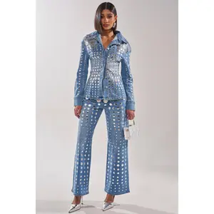 STUDS EVERYWHERE RELAXED DENIM PANT