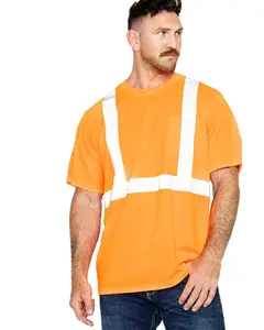 Hawx Men's Reflective Short Sleeve Work T-Shirt - Hhv827-Org