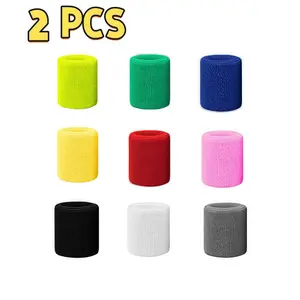 Sports Wristband, 2 Counts/set Sweat Absorbing Breathable Wristband for Men & Women, Sports Wristband for Tennis, Basketball, Football, Volleyball