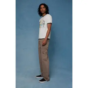 Pacsun Men's Dylan Baggy Jeans Cargo Carpenter Washed Brown