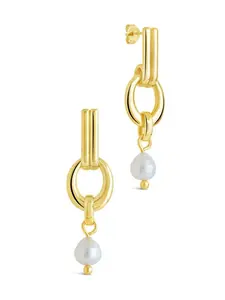 Giselle Pearl Door Knocker Stud Earrings
