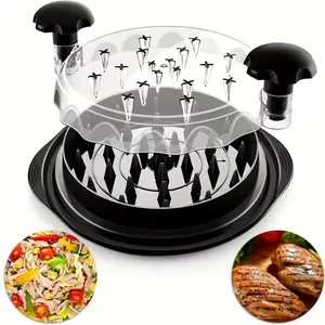 Chicken Chopper Set, Breast Meat Grinder Tool with Transparent Lid, Meat Chopping Machine, Kitchen Tool for Home, Restaurant, Picnic