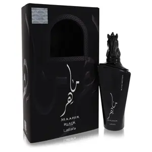 Lattafa Maahir Black Edition Eau De Parfum Spray Bottle, 3.4 oz / 100ml Unisex Perfume with a Rich Coffee Latte Fragrance, Perfumes