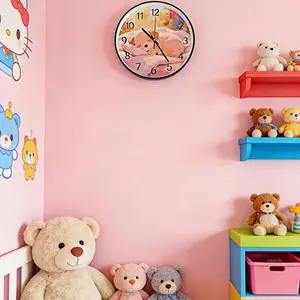 Personalized Silent Clock, Round Shape Battery Operated, No Ca Prop 65 Warning, Ideal for Quiet Spaces, Home Decor Accessory, Wall Clock