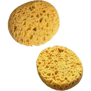 Knockdown Texture Sponge 2 Pcs Painting Sponges for DIY Versatile Artist Tool for All Skill Levels, Ceiling Drywall Repair - Dark Yellow