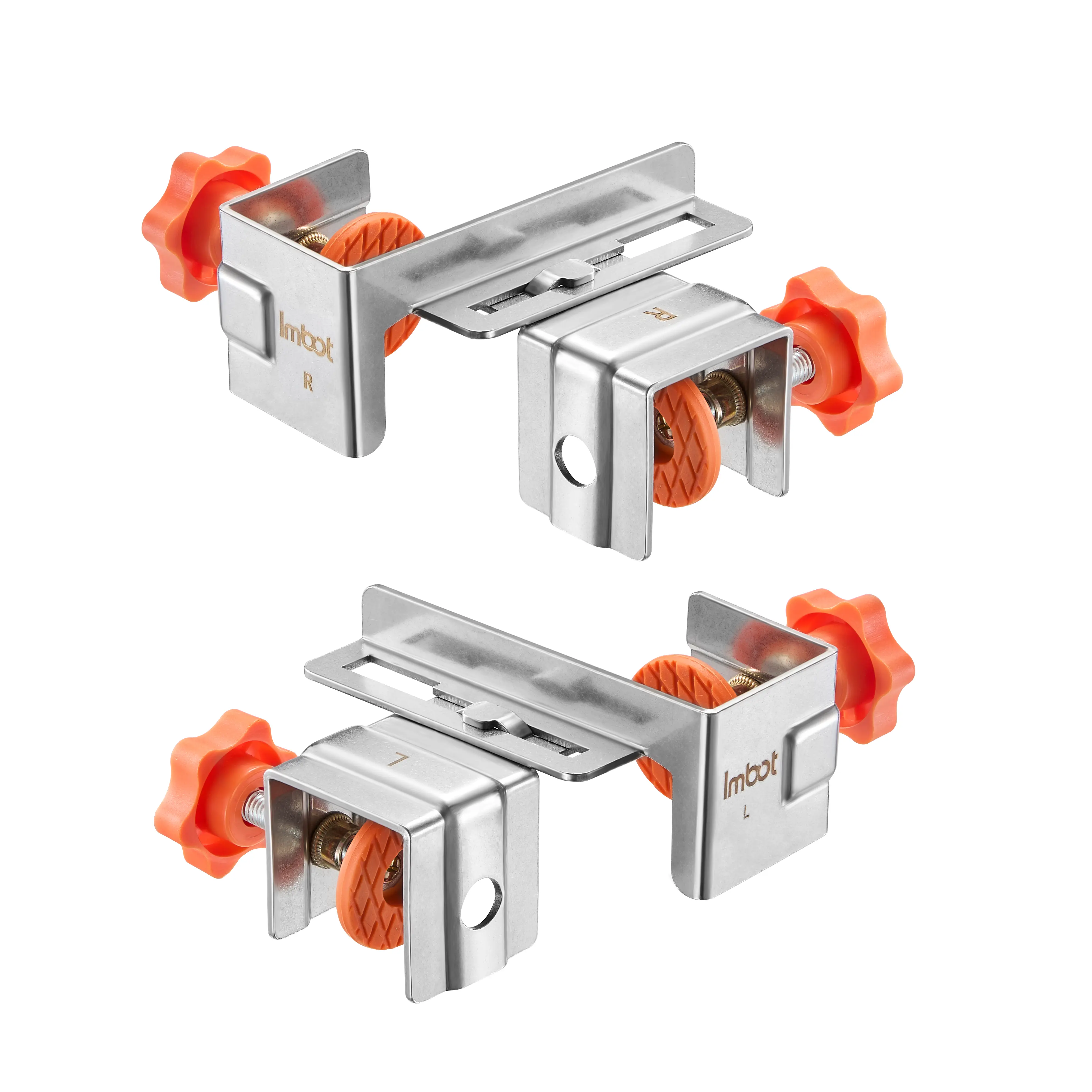 Imbot New Design Stainless Steel  Corner Clamp Set, Self-Centering Tool with Adjustable Side Drawer Clamp for Inner and Outer Edges, Corner Clamp Sets, Self-Centering Angle Clamps, 90-Degree, for Hand Tool Enthusiasts