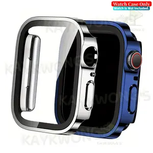 KAYKWONG'S Iwatch Protective Screen Protector Case for Series 11/10/9/8/7/6/5/4 Ultra, Durable Design, Perfect for 40/41/42/44/45/46/49mm Models, Protects Front Screen, 5 Colors Provided, Plastic